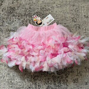 🧡3/15 NWT BtoWto Pink Tutu Skirt Flower Petals Girls S 3-4
